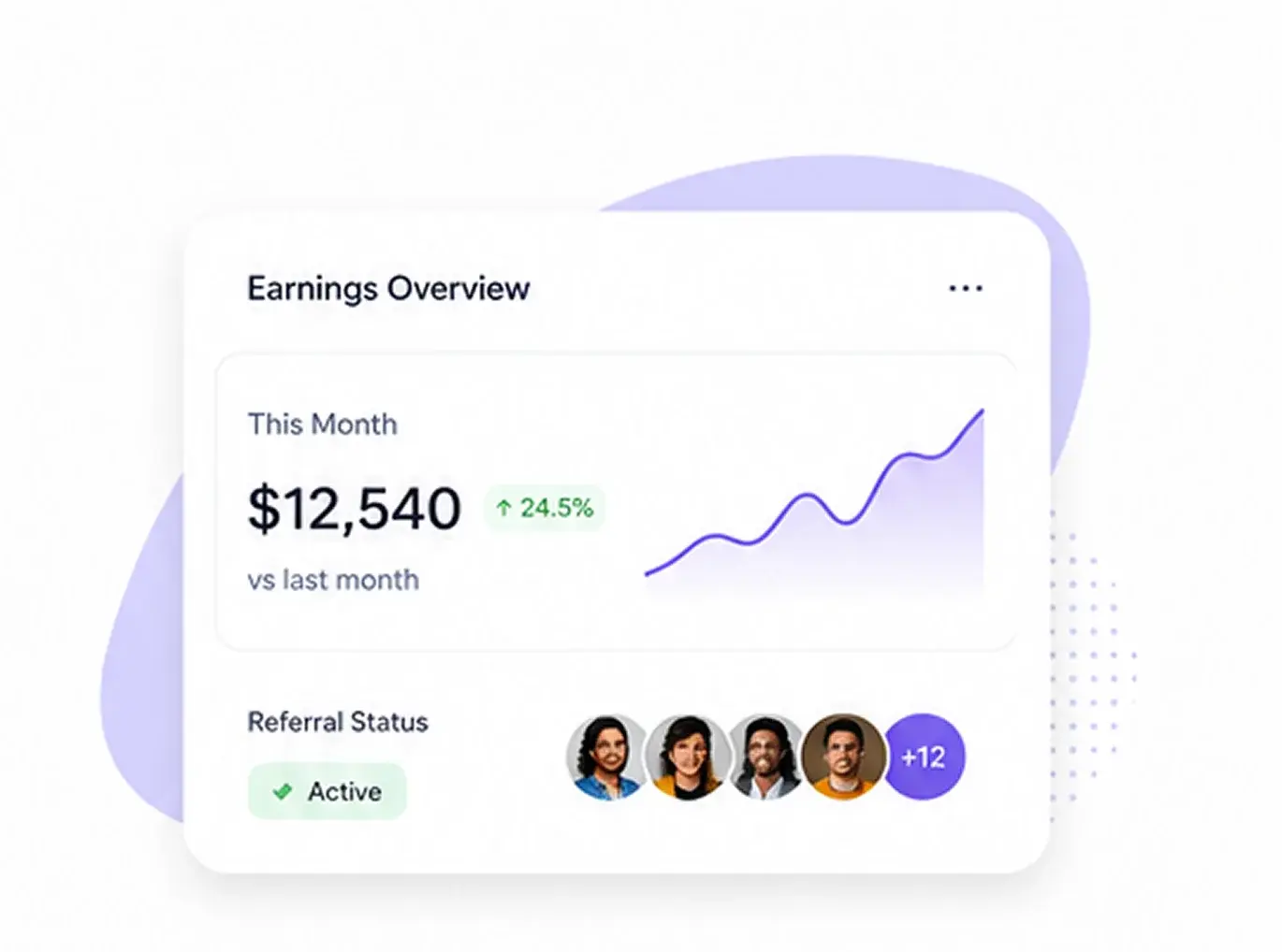 TFY Referral Program earnings dashboard